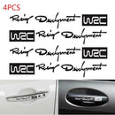 4pcs Car Stickers Racing Development WRC Door Handle Vinyl Decals (Black)