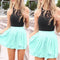 Sexy Women Summer Chiffon Lace Fitted Sleeveless Party mini Dress M A