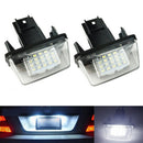 2PCS LED License Number Plate Light for Peugeot 206 307 C3-C6 Xsara OZ