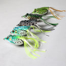 5Pcs Toad Soft Plastic Hollow Fishing Lure Crankbait Hooks Bass Bait Frog FT