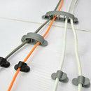 10Pcs Cable Cord Wire Line Organizer Plastic Clips Ties Fixer Holder Gray