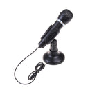 Black condenser sound microphone with stand for pc laptop  Z