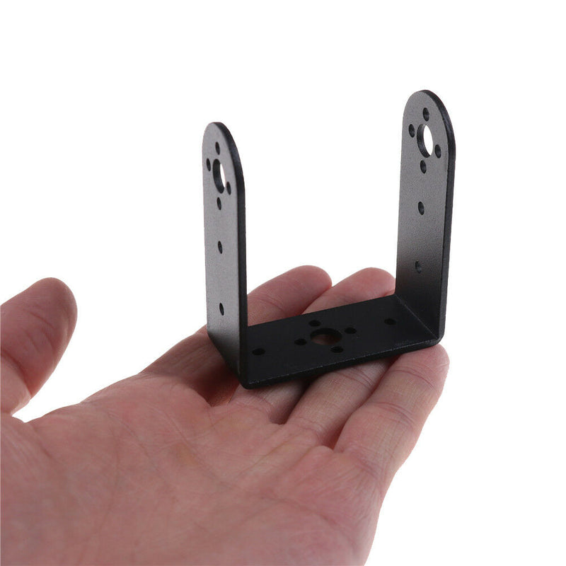 1Pcs New Black Long U-Shaped Bracket Steering Gear Bracket Robot PTZ Good  JR