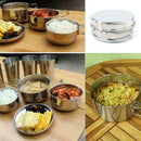 4pcs Stainless Steel Camping Cookware Cooking Picnic Bowl Pan Set TOP Pot W9P8