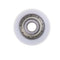 1 Nylon Plastic Carbon Steel Pulley Wheels Roller Groove Ball Bearing White JR