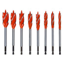 8Pcs 10-25Mm Twist Drill Bit Set Four Edges Four Slot Carpenter Tools High