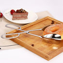 Stainless Steel Bread Clip Scissors Shape Food Salad BBQ Tongs Kitchen Tool