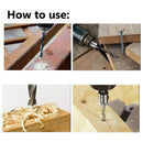 23-Pack Woodworking Chamfer Drilling Tool Countersink Drill Bits Wood Plug