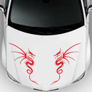 1 Pair Vinyl Car Stickers Dragon Totem Hood Bonnet Decals Styling Accessories