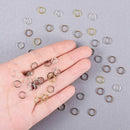 About 800 Pcs Iron Split Rings Double Loop Jump Ring Diameter 7mm Wire 21-G