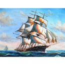 5D Diy Diamond Painting Boat Scenery Cross Stitch Needlework Ship Diamond E O6Q2