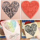 Wooden Rubber Love Heart Stamp For Diary Scrapbooking Card Making DIY Craftã€LJ