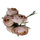 6pcs/lot Simulation Silk cloth bouquet bride holding flowers decorative flo R7F9
