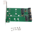 M.2 MSATA to SATA 3.0 SSD Adapter 2-in-1 Card Support NGFF B-Key 22x60mm