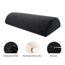 Memory Foam Half Moon Bolster Knee Neck Roll Pillow Pain Lumbar Relief H0H3