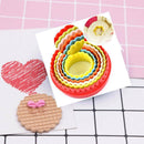 6X Colorful Double Sided Plain/Crinkle Round Cookie kitchen Cutters Tool US