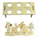 Wooden Creative Easter Egg Shelves Egg Stand Carry Hold Eggs Rack Bunny Hap C8A2