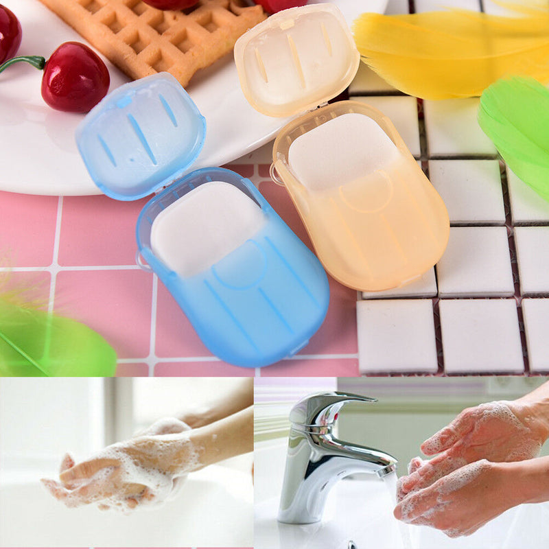 Portable Washing Slice Sheets Hand Bath Travel Scented Foaming Paper Soap A Hn