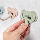 Cute Elephant Strong Sticky Hooks Key Hanger Storage Rack Decorative Bathro L3U6
