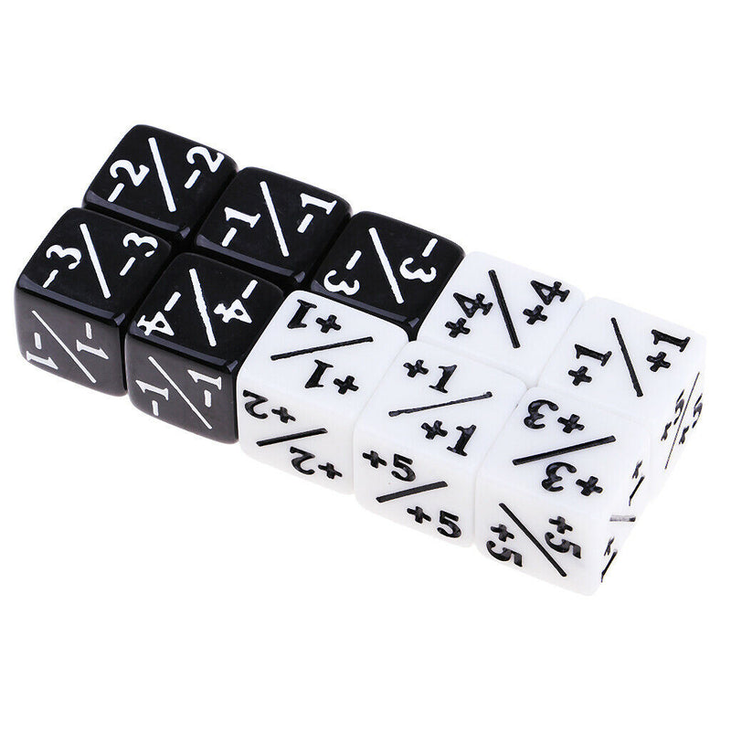 Acrylic 16mm Dice Family Set White and Black for TRPG Cup Role Play Game