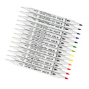 24pcs Double Head Water Based Dual Tip Marker Pen Brush & Fine Tip Markers