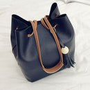 Women Handbags 4Pcs Set Pu Leather Tote Bag Shoulder Crossbody Bag Purse Pu X4R3