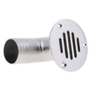 Marine Boat Yatch Deck Drain Scupper 38mm Tube Fixed Cover Stainless Steel