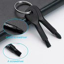 2pcs Metal SLOTTED/PHILLIPS Screwdriver Set Outdoor Multi Tool Key Ring A