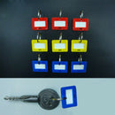 100Pcs Plastic Keychain Key Tags 5 Style ID Label Name Key Tags Split Ring