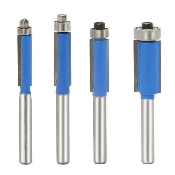 4pcs/set 1/4inch Handle Engraving Trimmer Wood Router Bits Milling Cutter A#S