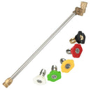 Pressure Washer Wand With Adjustable Angle Nozzle, 16 Inch Stainless Steel