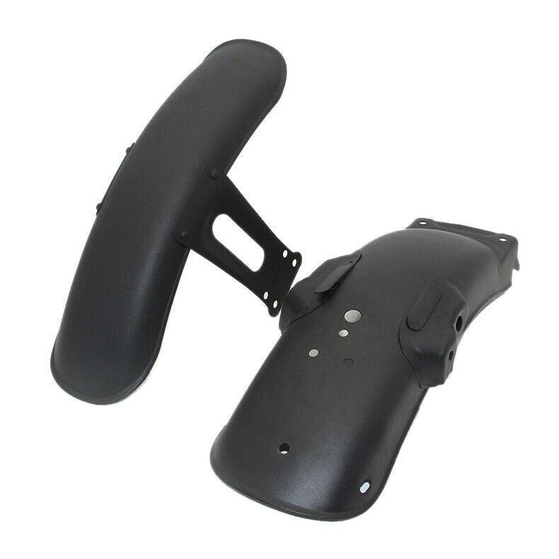 1Set Black Metal Motorcycle Rear And Front Fender Mud Guard Cover Protector C4R1
