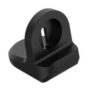 Silicone Charging Dock Station Holder for Galaxy Watch 3 Active 1 2 (Black)