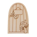 10Pieces Door Shape Wood Shapes Wooden Ornament Wood Cogs Ornament Hanging