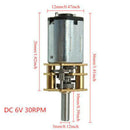 6V Mini DC Metal Gear Motor with Gearwheel Shaft Diameter 30RPMB Hn