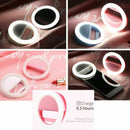 Fashion Selfie Light Portable LED Ring Light Fill for Smart Phone white