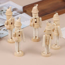 1Pc 12cm Nutcracker Puppet White Embryo Walnut Soldier Shaped Ornament- OZ