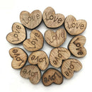 200pcs Rustic Wooden Love Heart Wedding Table Scatter Decoration Crafts Chi I2G3