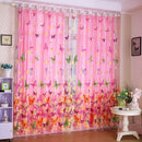 1PC Floral Butterfly Curtains Sheers Voile Tulle Window Curtain 100x200cm