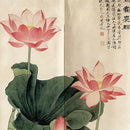 Noren Japanese Curtain Short Doorway Tapestry Linen Room Decoration Lotus