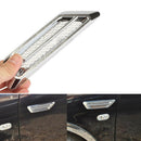 2Pcs Plastic Chrome Car SUV Air Flow Fender Side Vent Decor Stickers Accessory
