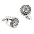 1 Pair Fashion Diamond Cufflinks Cuff Links Womens Mens Dress Business Wedd