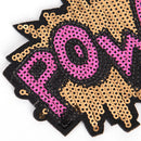 letters Sequins Embroidery Iron sew on patch applique DIY clothing 11X9ME