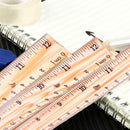 Three packs of wood ruler 30cm pine ruler wooden flat ruler wooden ruler supply