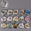 Women makeup compact pocket owl mirrors portable double-side folding mirror 3C