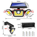 Solar Lights Outdoor LED Solar Motion Sensor Lights 3Head IP65 Waterproof