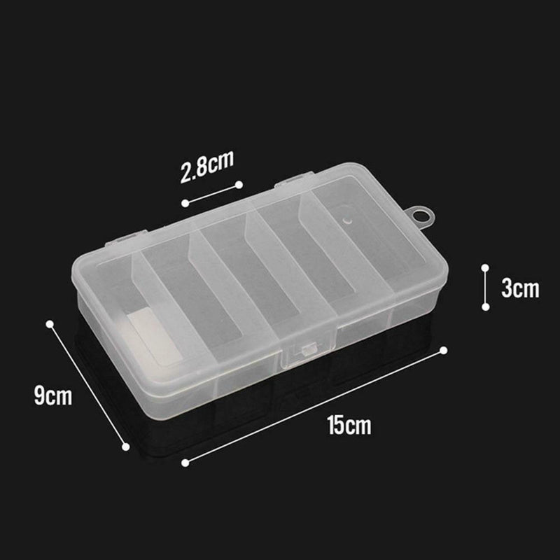 5 Compartments Large Size Fishing Tackle Box Storage Bait Lure Container