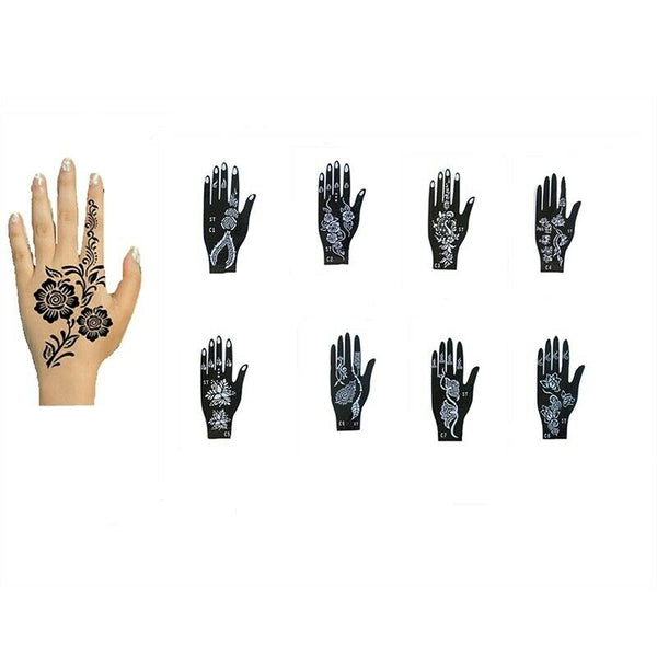 Henna Template Tattoo (16 Photos) Self-Adhesive Beautiful Body Art Template X3V7