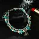 Turquoise Beaded Beach Anklet Elephant Anklet Starfish Anklet Nautical Ankl N4L5