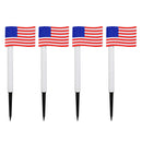 4pcs Solar LED Flag Lamp Spike Light Waterproof Antirust Outdoor Garden LawnLamp